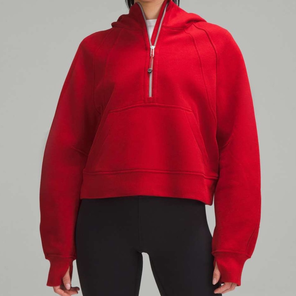 Lululemon Scuba Oversized Half-Zip Hoodie College Crimson XL/XXL